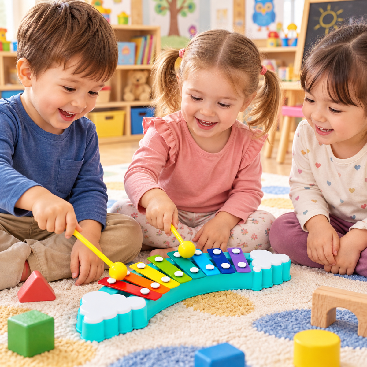 Rainbow Xylophone with 8 Colorful Musical Keys