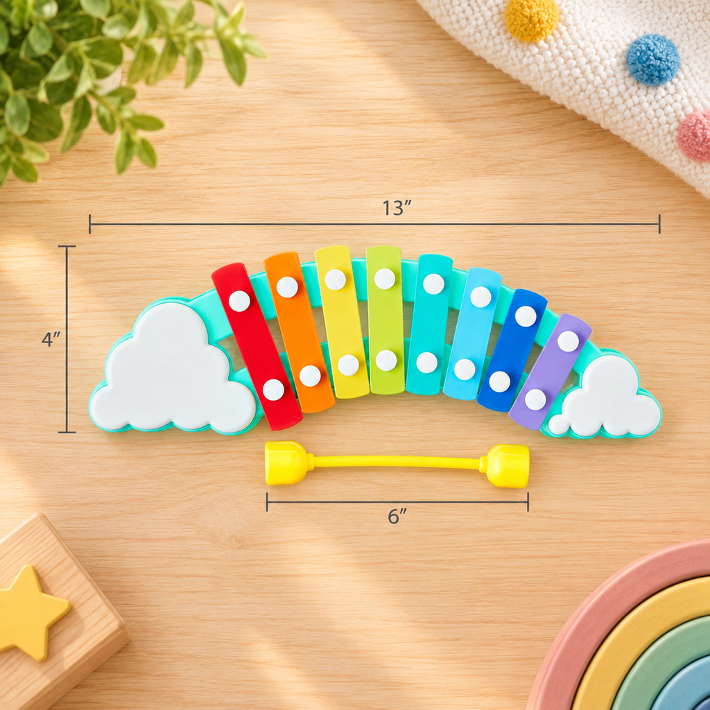 Rainbow Xylophone with 8 Colorful Musical Keys