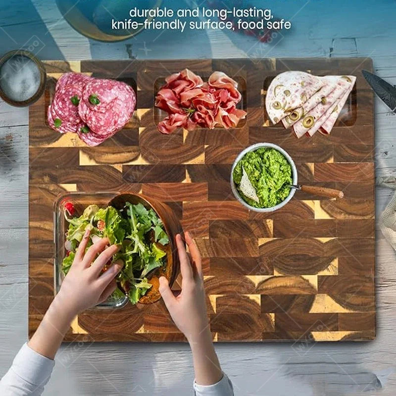 Acacia Checkerboard Cutting Board